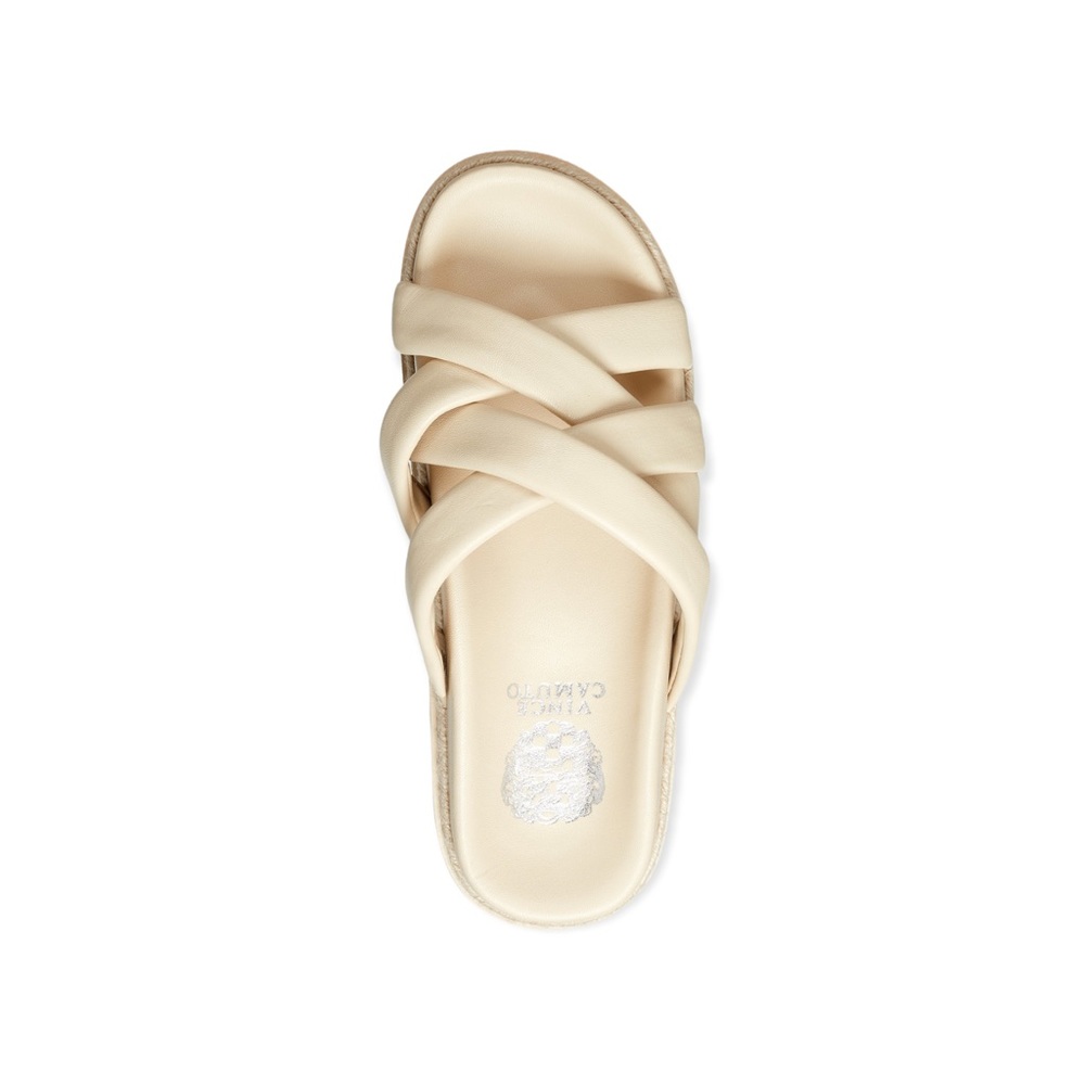 Vince Camuto Chavelle Braided Light Cream Sandals - Picture 2 of 7